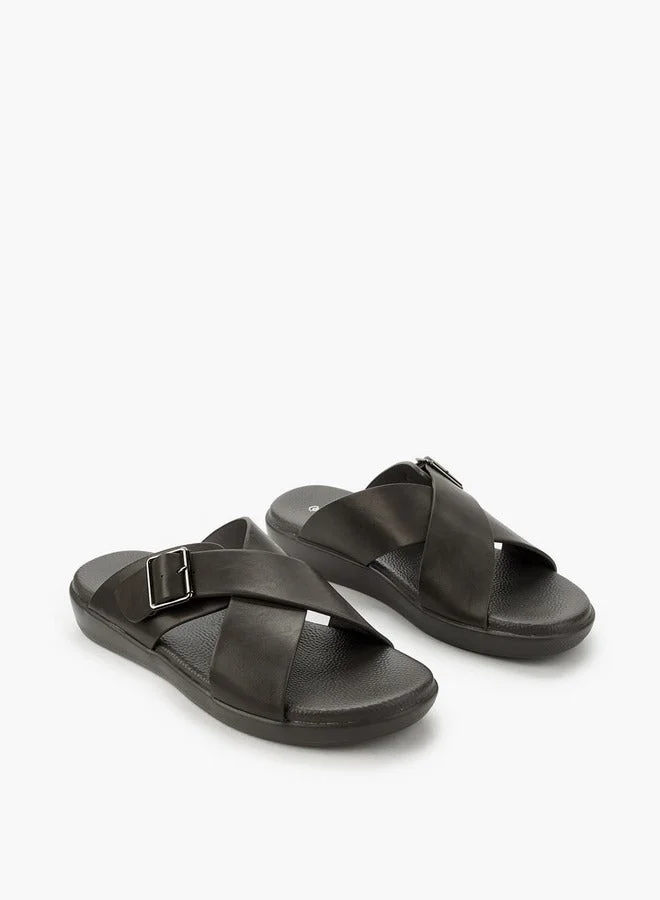 لو كونفورت صنادل رجالية بحزام متقاطع